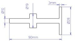 NC-T28.10 TİN KAPLI T PROB (Ø 28)