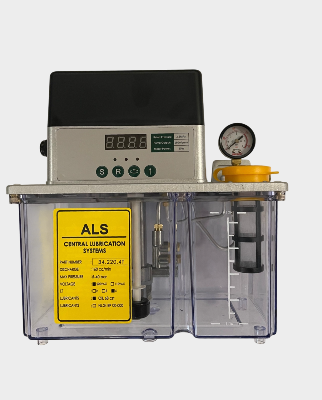 ALS-4 LİTRE HAZNELİ  DAK./160CC  DİJİTAL TIMER KONTROLLÜ SIVI YAĞ POMPASI